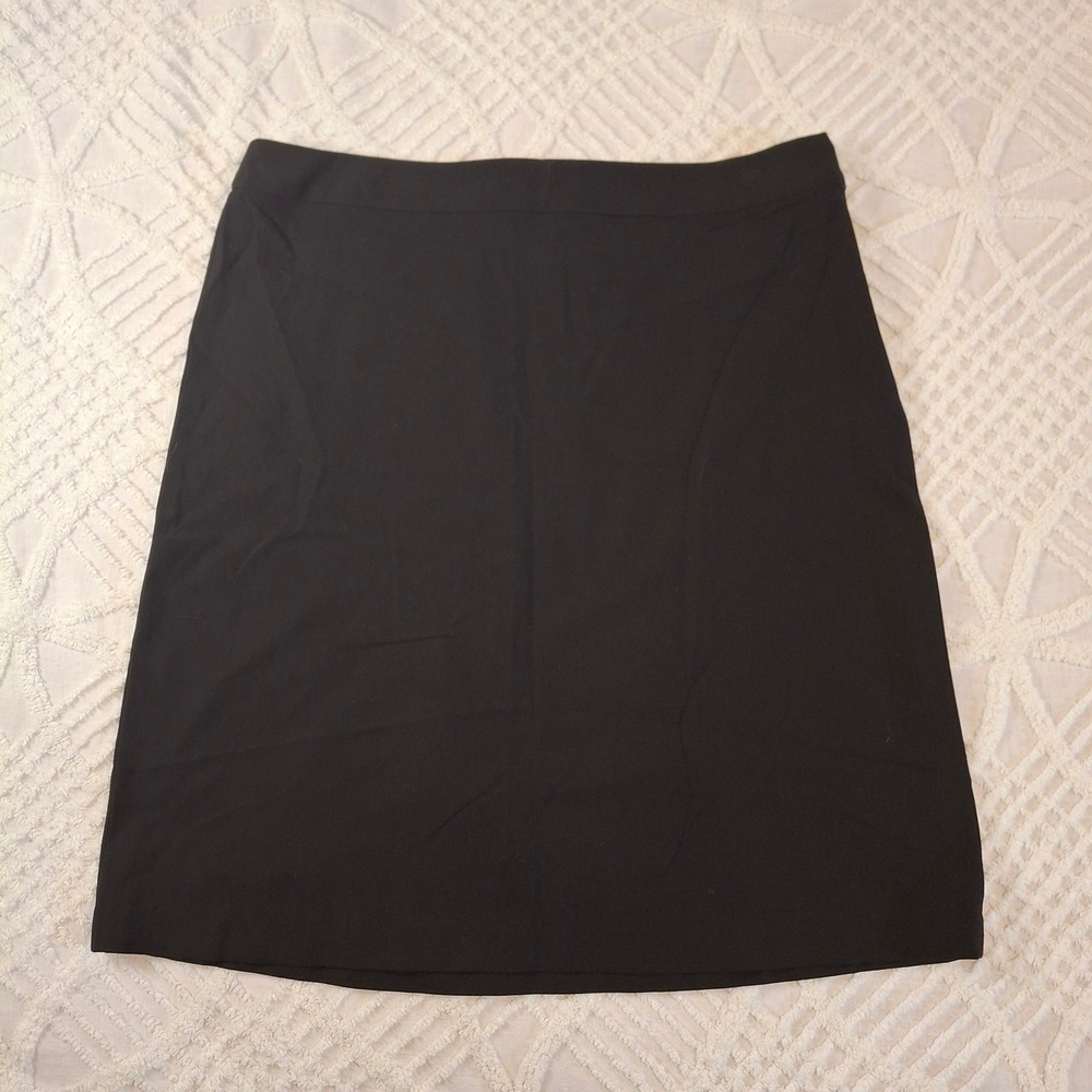Old Navy Womens Size 14 Black Stretch Pencil Skirt Lace Up Back Grommet